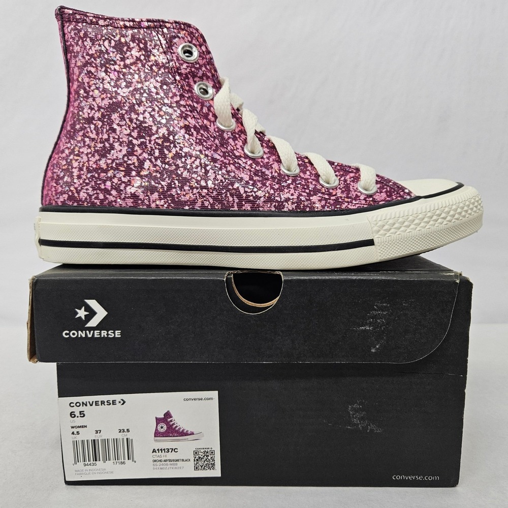 Converse Chuck Taylor All Stars High Top Shoe A11137C Orchid Abyss Womens Sz 6.5